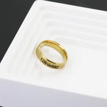 Gold 3mm promise ring for him with a clean minimalist design and smooth polished finish