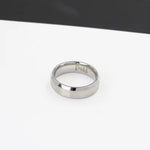 Silver 3mm promise ring for him with a smooth minimalist band and polished finish